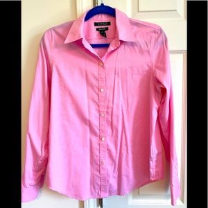 Lauren by Ralph Lauren women’s button down collared shirt size M non iron